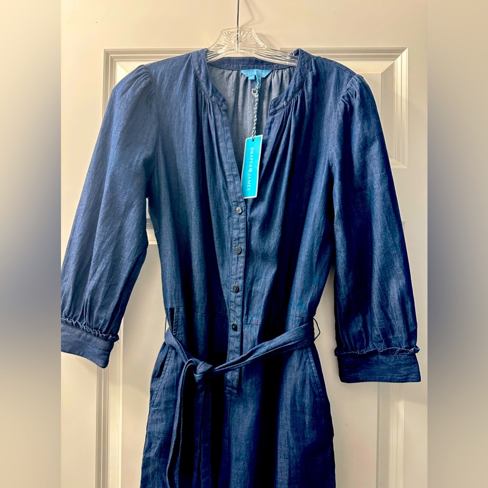 Super cute Draper James belted Jean jumpsuit. Very flattering, runs long.